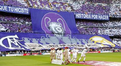 Vista del Bernabéu antes del último derbi de Liga
