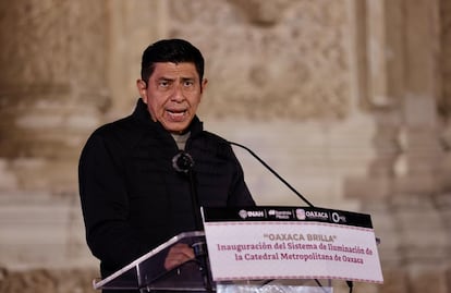 Salomón Jara, inauguración encendido Catedral Metropolitana de Oaxaca