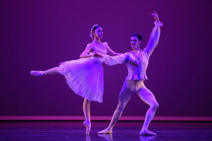 Los bailarines del Ballet de Uruguay: Milagros Niveyro y Ciro Mansilla.