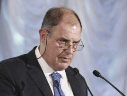 El presidente de Pymar, Álvaro Platero, durante su intervención en el Forum Europa de este jueves.
