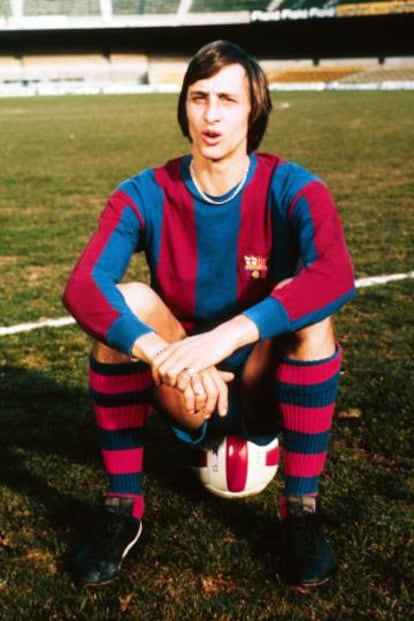 Johan Cruyff, como jugador del Barcelona en 1973.