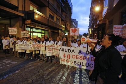 Protesta por las calles de Ourense 