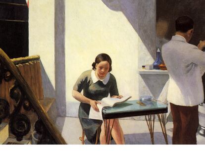 <i>Barber Shop</i> (1931), de Edward Hopper, se exhibe en el Whitney Museum de Nueva York.