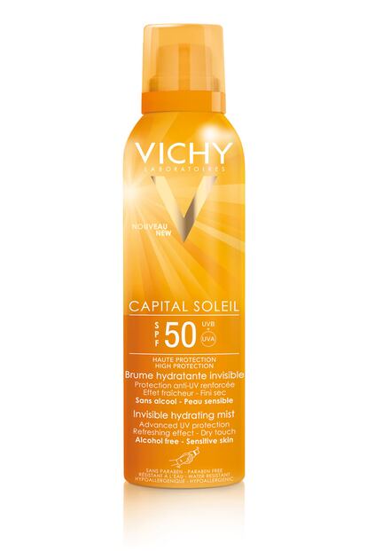 10. Bruma fresca de alta protección, hidratante, invisible y sin alcohol de Vichy (22 euros).