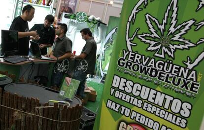 Uno de los expositores presentes en la feria Expogrow, en Irún.