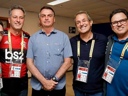 Diretoria do Flamengo em encontro com o presidente Jair Bolsonaro.