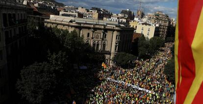 Manifestaci&oacute;n de &#039;La Diada&#039; en Barcelona, el pasado 11 de septiembre. 