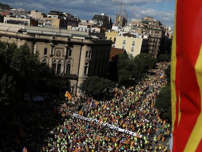 Manifestaci&oacute;n de &#039;La Diada&#039; en Barcelona, el pasado 11 de septiembre. 