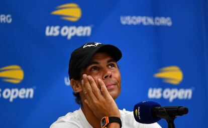 Nadal, durante una rueda de prensa en Flushing Meadows.