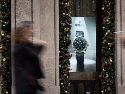 Tienda de relojes de lujo en el paseo de Gràcia.