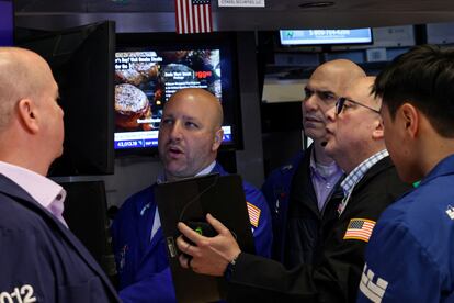 Traders en la Bolsa de Nueva York.