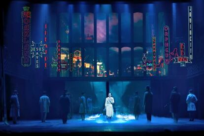 Un momento de la representación de 'Follies', en el Teatro Español.
