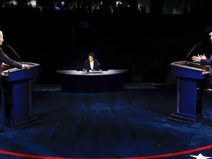 Donald Trump y Joe Biden en el último debate presidencial