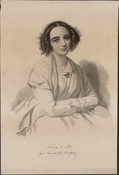 Retrato de Fanny Mendelssohn, de autor anónimo.
