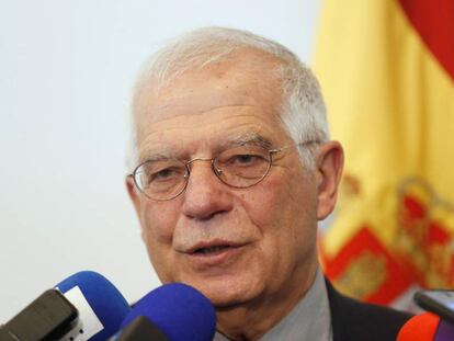 El ministre d'Afers exteriors, Josep Borrell, aquest divendres a Mèxic.