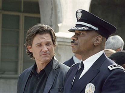 Kurt Russell y Ving Rhames, en <i>Dark blue.</i>