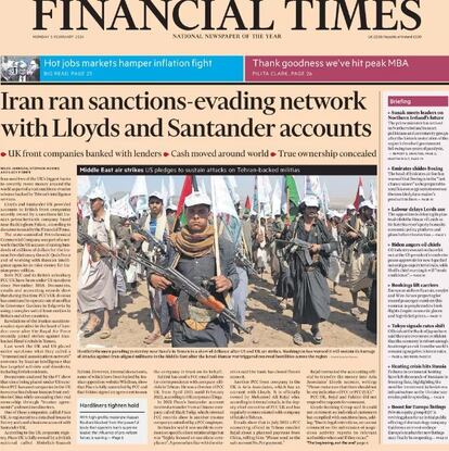 Portada del diario 'Financial Times'