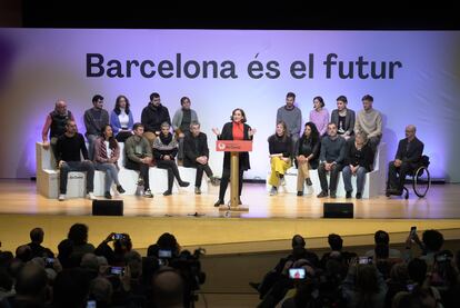 Ada Coñau presenta el equipo de candidatos de Bcn en Comu para las municipales del próximo mayo en barcelona