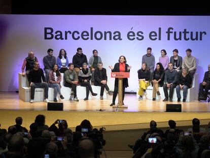 Ada Coñau presenta el equipo de candidatos de Bcn en Comu para las municipales del próximo mayo en barcelona