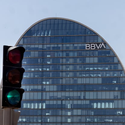 Fachada de la sede del BBVA.