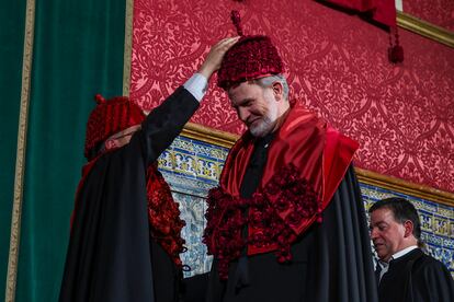 Felipe VI, en la ceremonia de su doctorado honorífico.