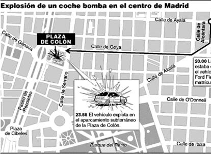 Localización del lugar en el que se ha producido la explosión.