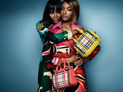 Campaña de Naomi Campbell para Burberry.