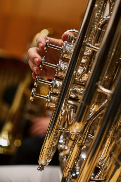 Orquesta Sinfónica de Galicia. En la imagen, una tuba.