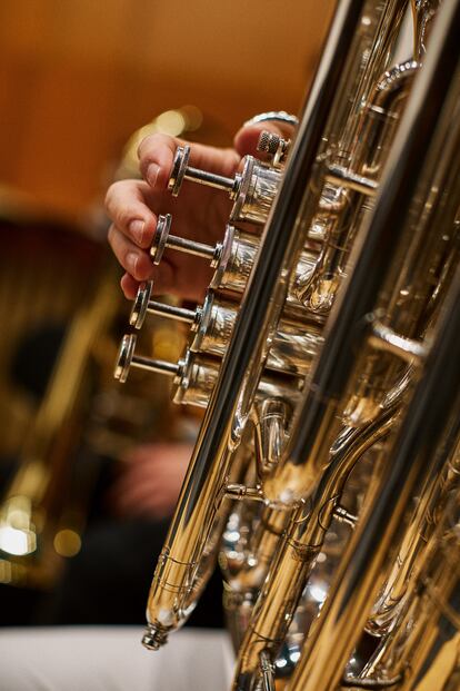 Orquesta Sinfónica de Galicia. En la imagen, una tuba.
