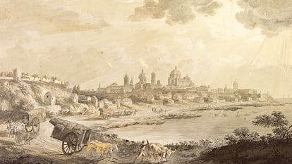 La ciudad de Buenos Aires era la capital del virreinato del Río de la Plata, en abierta competencia con Montevideo (Museo Naval / Museo de América).