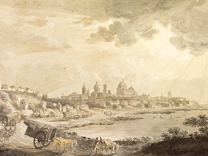 La ciudad de Buenos Aires era la capital del virreinato del Río de la Plata, en abierta competencia con Montevideo (Museo Naval / Museo de América).