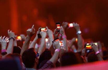 Concierto de The Rolling Stones, en el Santiago Bernab&eacute;u de Madrid, en junio de 2014.