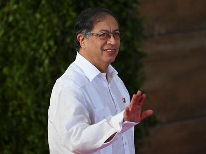 El presidente de Colombia, Gustavo Petro, a su llegada a la cumbre iberoamericana que se celebró la semana pasada en la República Dominicana.