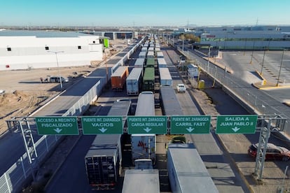 Vista del Puente Internacional Ysleta-Zaragoza, en la frontera entre Estados Unidos y Mxico en Ciudad Jurez, en diciembre de 2024.