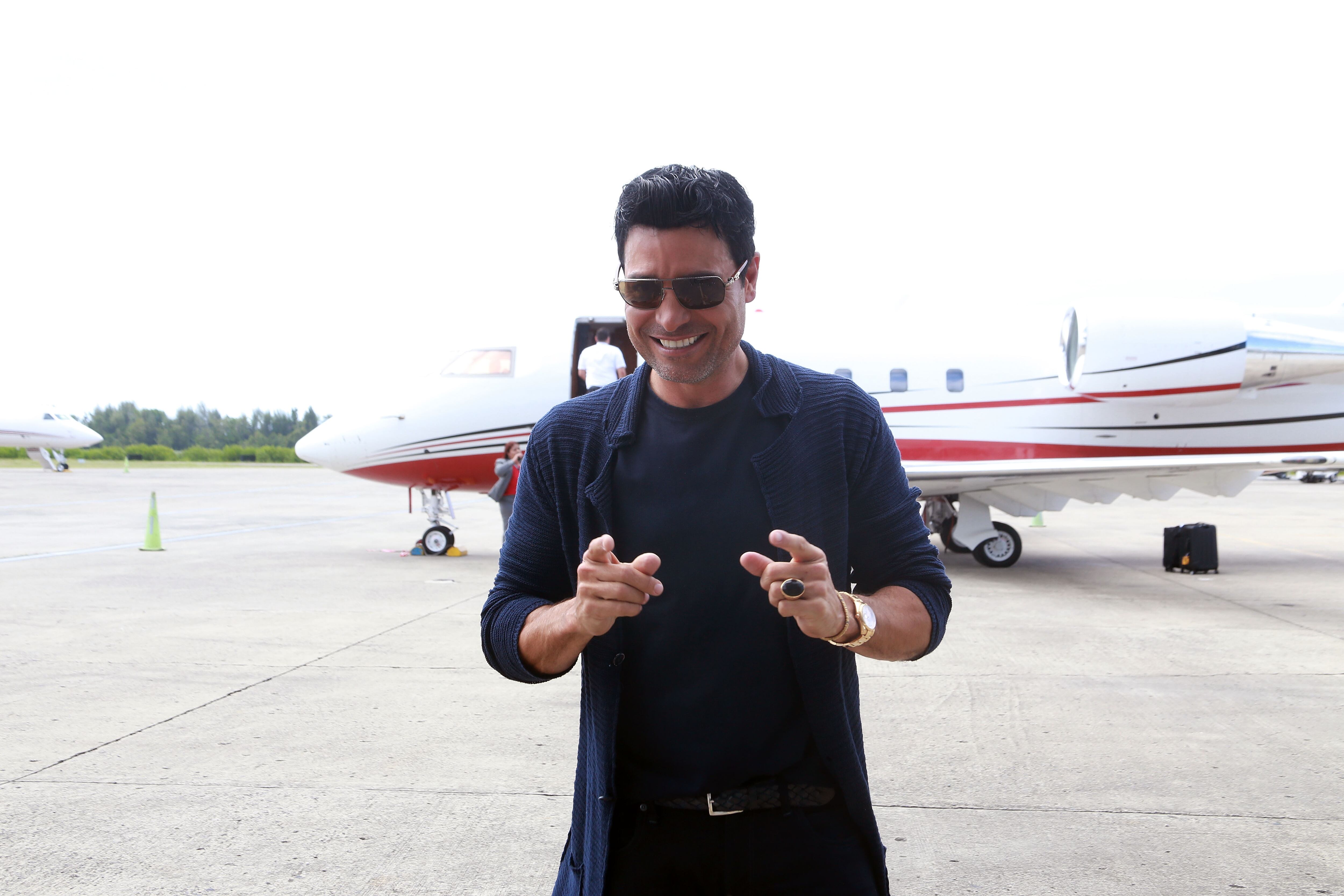 Chayanne llega a Puerto Rico para dar una conferencia de prensa, en mayo de 2019.