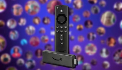 Fire TV Stick con fondo HBO Max