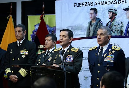 El Alto Mando Militar, en una rueda de prensa el viernes