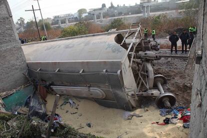 Un tren descarril&oacute; en el Estado de M&eacute;xico este jueves.