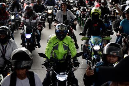 Las manifestaciones iniciaron a las 7:30 de la mañana en Bogotá.