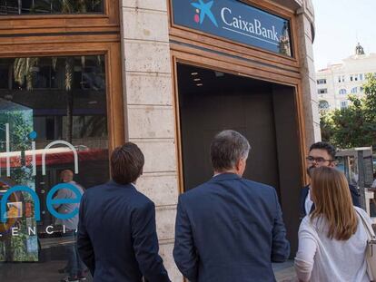 Una sucursal de CaixaBank en Valencia.