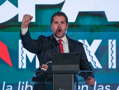 Eduardo Verástegui durante la clausura de la Conferencia Política de Acción Conservadora en Ciudad de México.
