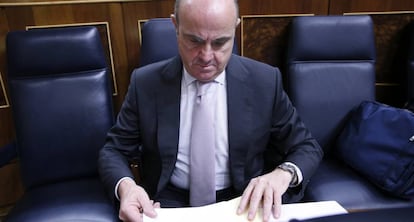 El ministro de Econom&iacute;a, Industria y Competitividad, Luis de Guindos. 