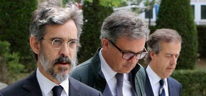 Jordi Pujol Ferrusola a su llegada este martes para declarar en la Audiencia Nacional.