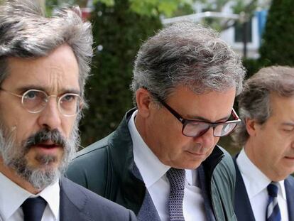 Jordi Pujol Ferrusola a su llegada este martes para declarar en la Audiencia Nacional.