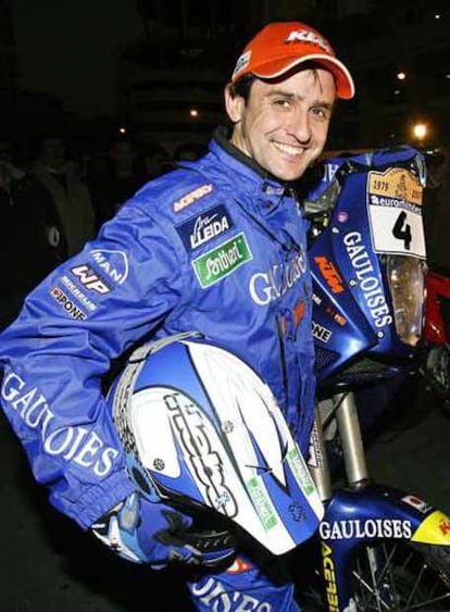 Isidre Esteve, durante el Dakar 2006.