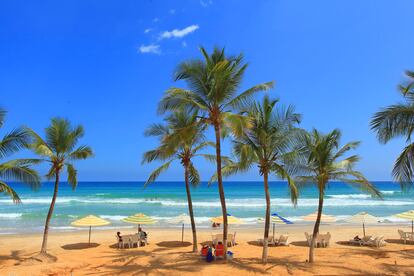 Vista de Playa Guacuco, en Isla Margarita (Venezuela).