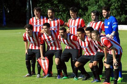 Primer equipo del Athletic en el amistoso que ha jugado en Getxo. 