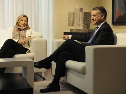 Ortega y Urkullu, durante la reuni&oacute;n de este viernes.