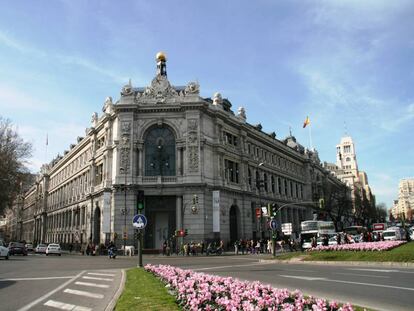 Sede central del Banco de Espa&ntilde;a, en la plaza de Cibeles en Madrid. 