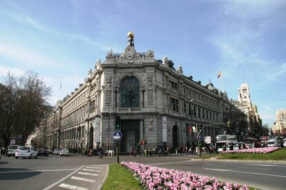 Sede central del Banco de España, en la plaza de Cibeles en Madrid.